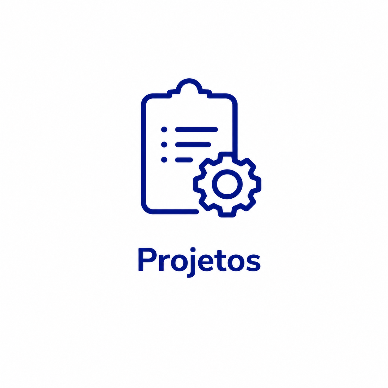 Botão Projetos